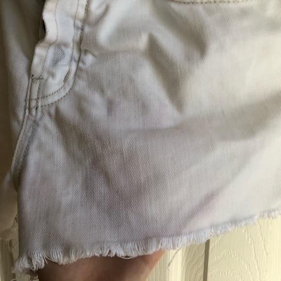 Free People High Rise Raw Hem Jean Shorts - Picture 7 of 13